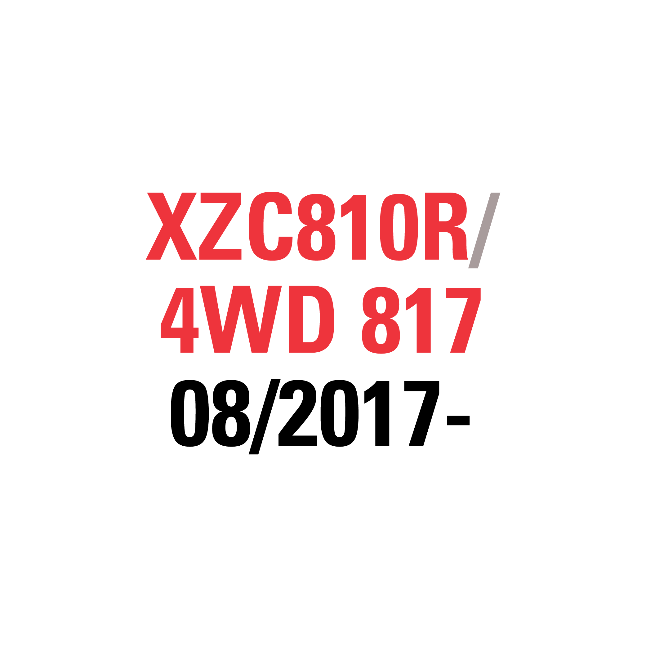 XZC810R 4WD 817 08/2017-